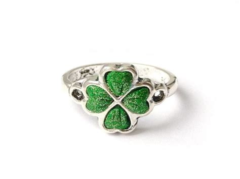 Four Leaf Clover jewelry ring Quatrefoil by BountifulSunflower