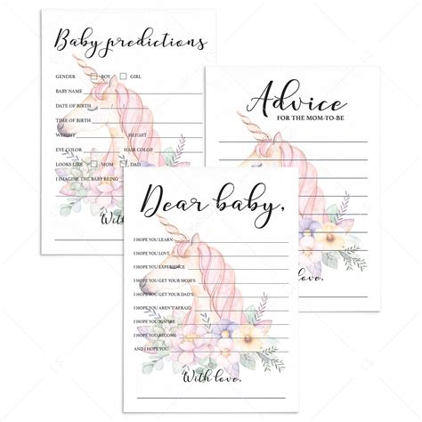 Unicorn themed baby shower games for girls printables – LittleSizzle