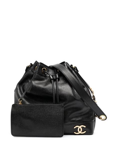 Chanel Pre Owned Triple Cc Bucket Bag Farfetch