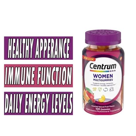 Centrum Women MultiGummies Supports Nutritional Needs