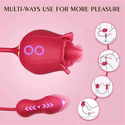 Bestmoon Adult Rose Sex Toys Rose Vibrator Tongue Licking G Spot