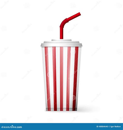 Soda Fountain Drink Isolated On White Background Stock Vector