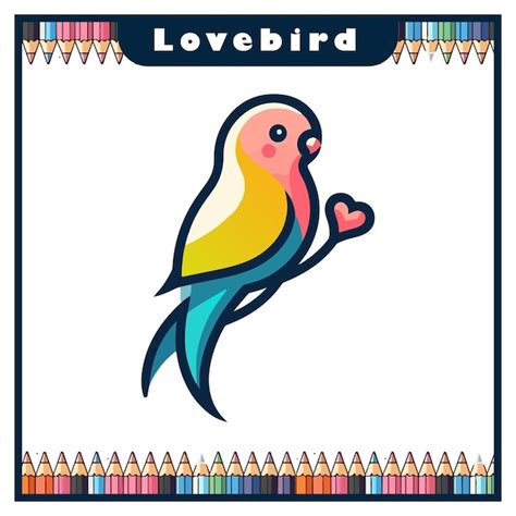 Premium Vector Lovebird Vector Design With Beautiful Colors