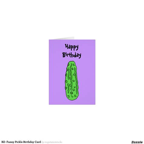Bz Funny Pickle Birthday Card Zazzle