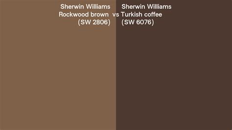 Sherwin Williams Rockwood Brown Vs Turkish Coffee Side By Side Comparison