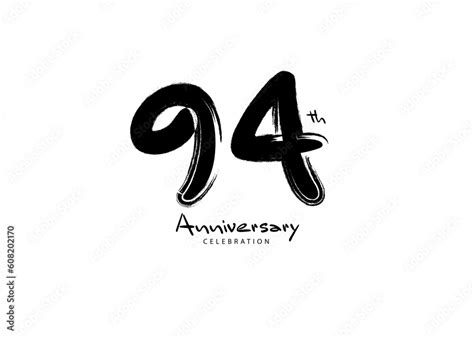 years anniversary celebration logo black paintbrush vector