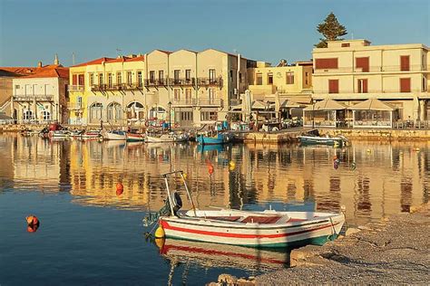 Background Image Of Venetian Harbor Rethymno Crete Greek Islands