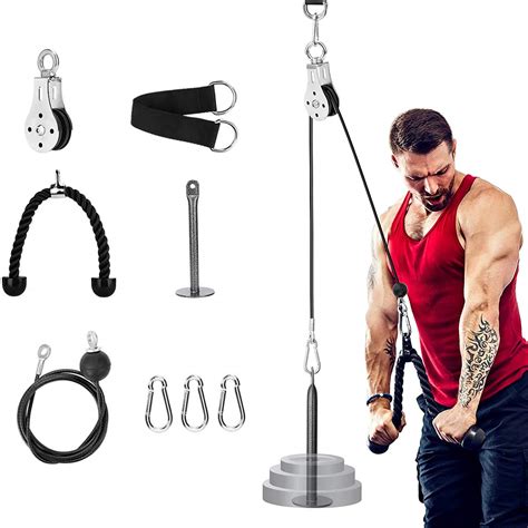 Buy Riiai Diy Pulley Cable Machine Attachment System Fitness Cable Pulley System Home Gym