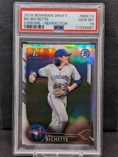 2016 Bowman Draft Chrome Bo Bichette 1st Refractor PSA 10 BDC 74 EBay