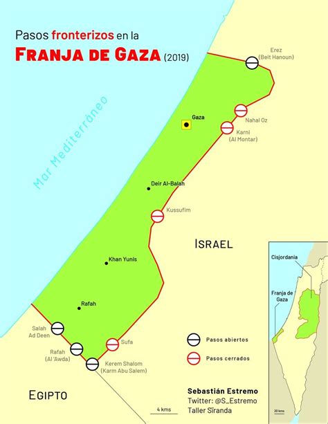 Border crossings between Israel and Gaza. by... - Maps on the Web