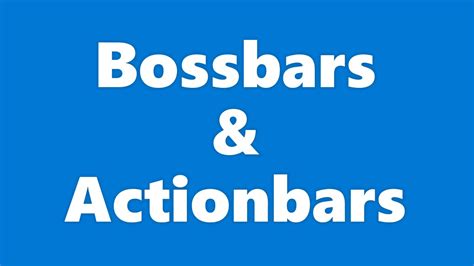 Bossbars Actionbars Visual Bukkit Tutorial Ep 2 YouTube