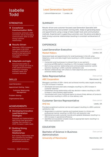 5 Lead Generation Resume Examples Guide For 2023