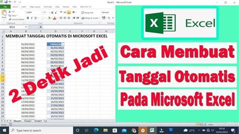 Cool Cara Membuat Tanggal Otomatis Di Microsoft Excel Blog