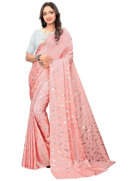 Laheja Women Pink Floral Cotton Silk Single Saree Jiomart