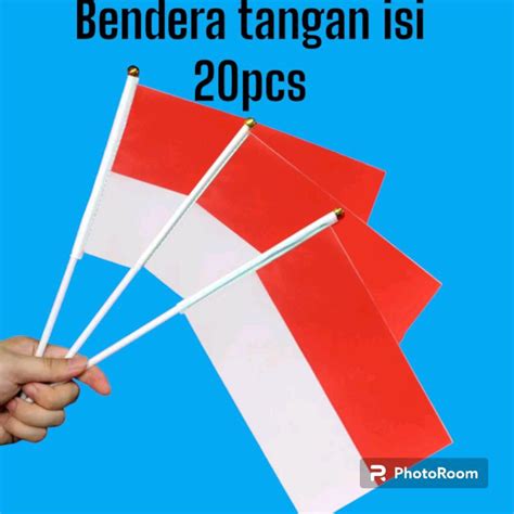 Jual Bendera Tangan Merah Putih Isi 20pcs Shopee Indonesia