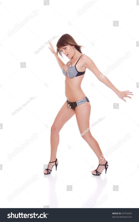 Sexy Bikini Model Over White Background Stock Photo Shutterstock