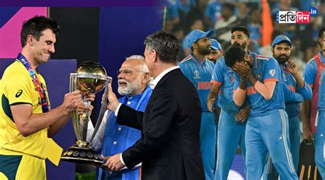 Icc World Cup 2023 Narendra Modi Giver World Cup Trophy To Pat Cummins