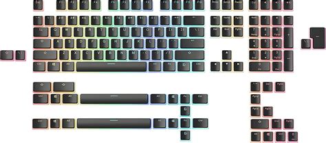 Glorious Aura V Black Pbt Pudding Keycaps For Mechanical Keyboards