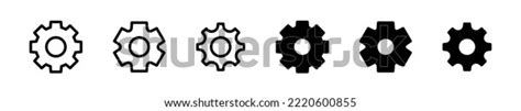 Gear Icon Cogwheel Symbol Vector Isolated Stock Vector Royalty Free