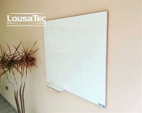 Quadro Escolar Branco Liso 060x040cm Lousa Profissional Acabamento