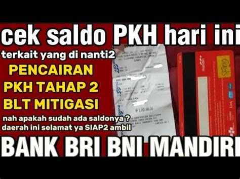 INFO PKH HARI INI CEK SALDO PKH TAHAP 2 BLT MITIGASI RESIKO PANGAN