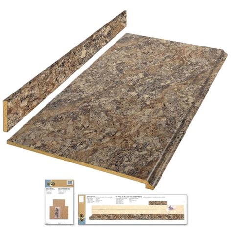 Hampton Bay Ft Straight Laminate Countertop All Inclusive Kit In