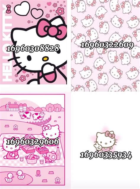 Hello Kitty Bloxburg Codes 💗 In 2024 Preppy Decal Bloxburg Decals Codes Aesthetic Bloxburg