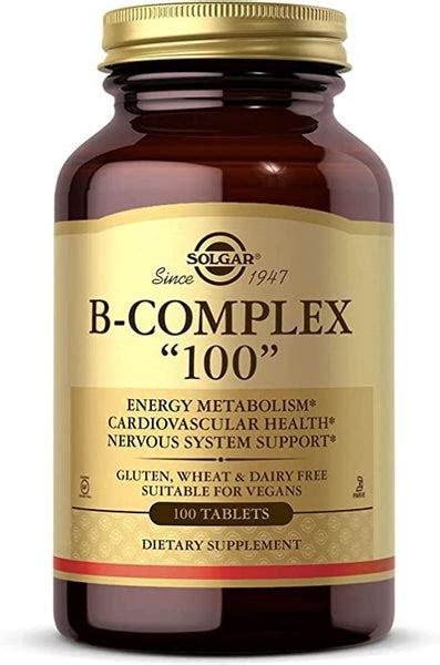 Solgar B Complex 100 Tablets 100 Count Nature And Herbs