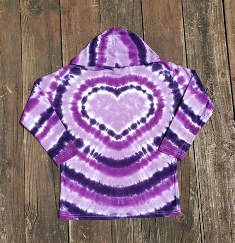 Womens Purple Heart Tie Dye Tshirt Hoodie S M L Xl 2xl Etsy