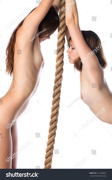 Tall Twin Sisters Standing Nude On Stock Photo 213338887 Shutterstock