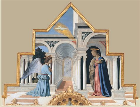 Piero della Francesca La Anunciación Políptico de San Antonio Parte