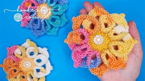 How To Crochet A Spiral D Flower Youtube