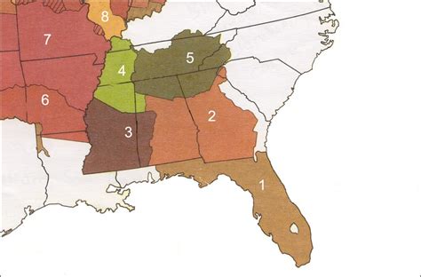 Map of the The Five Civilized Tribes