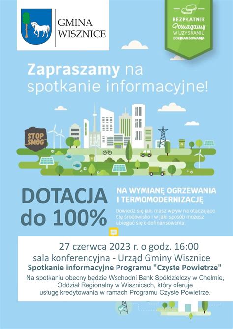 Program Czyste Powietrze Spotkanie Informacyjne Gmina Wisznice