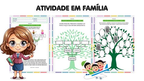 Arvore Genealogica Ed Infantil - Arvore Genealogica Para Projeto Escolar Infantil