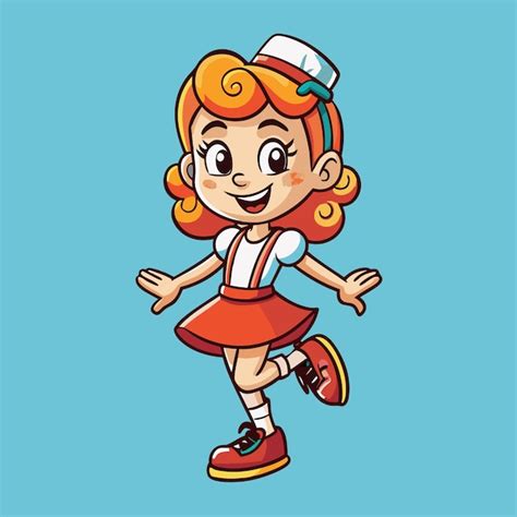 Premium Vector Girl Performing Tap Dance Cartoon Vector Art