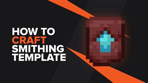 How To Make A Smithing Template In Minecraft Youtube