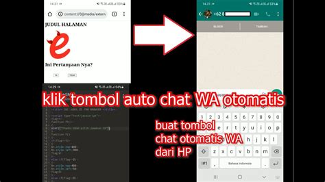 Cara Buat Tombol Chat WhatsApp Otomatis YouTube