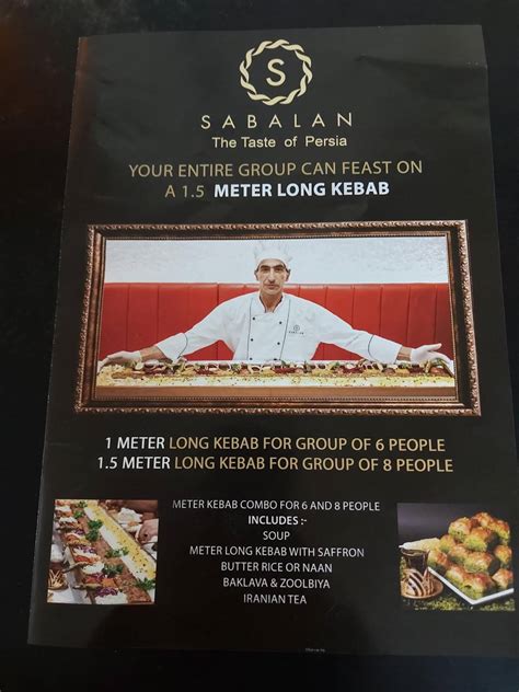 Menu at Sabalan - The Taste Of Persia, Mumbai