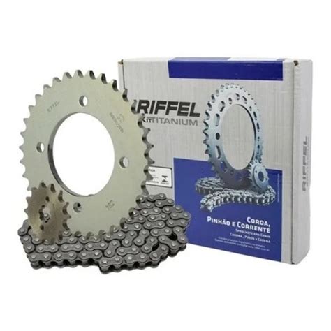 Kit Relação Honda Biz 125 2005 A 2021 Riffel 1045 Titanium Escorrega