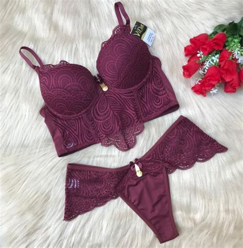 Lingerie Sensual Plus Size Kit Suti Calcinha Fio Sexy Luxo Parcelamento Sem Juros