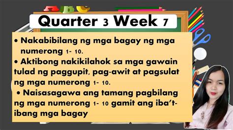 Kindergarten Week 7 Quarter 3 Melc Based Online Lesson Youtube