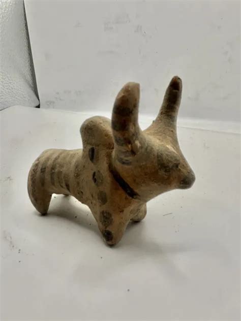 Ancient Indus Valley Terracotta Harappan Bull Figurine Circa 2200