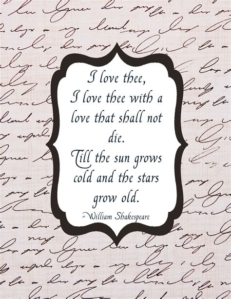 I love thee {Shakespeare printable} - Mine for the Making