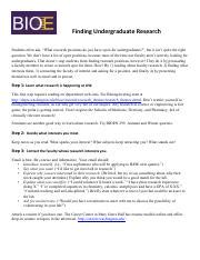 Finding Undergraduate Research Pdf Finding Undergraduate Research