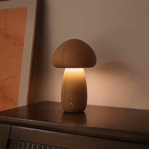 Cojj Mushroom Night Light Mushroom Bedside Table Lamp Usb Rechargeable