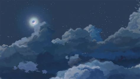 Night Sky With Cloud Anime Wallpapers - Wallpaper Cave