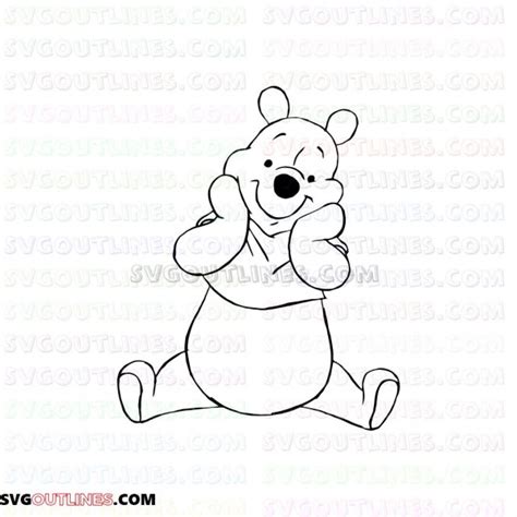 Bear Winnie The Pooh Outline Svg Dxf Eps Pdf Png