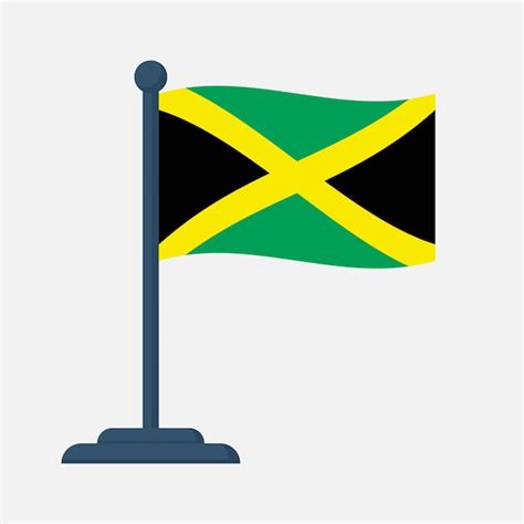 Premium Vector Jamaica Flag Isolated On White Background