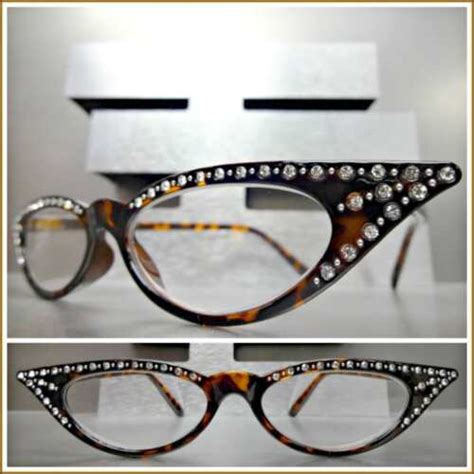 Womens Elegant Retro Cat Eye Reading Eye Glasses Readers Bling